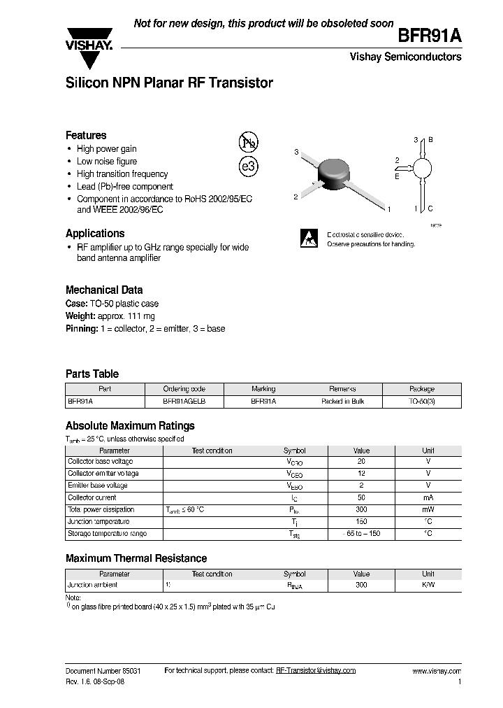 BFR91AGELB_4255969.PDF Datasheet