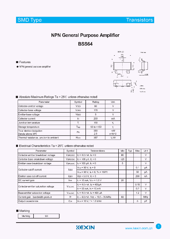 BSS64_4301381.PDF Datasheet
