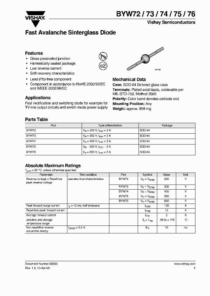 BYW72_4532842.PDF Datasheet