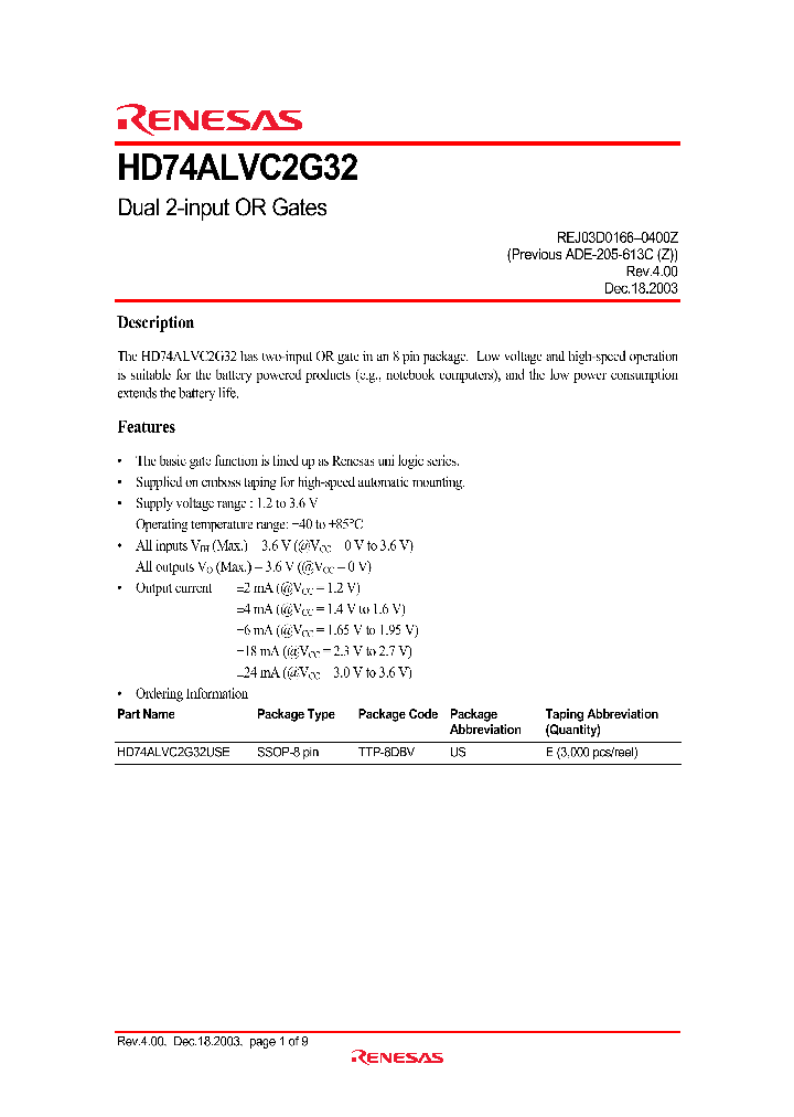 HD74ALVC2G32_4491956.PDF Datasheet