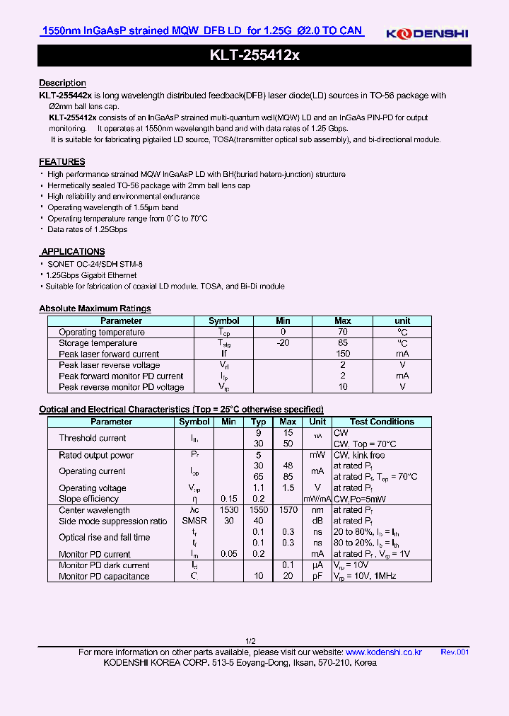 KLT-255412_4659575.PDF Datasheet