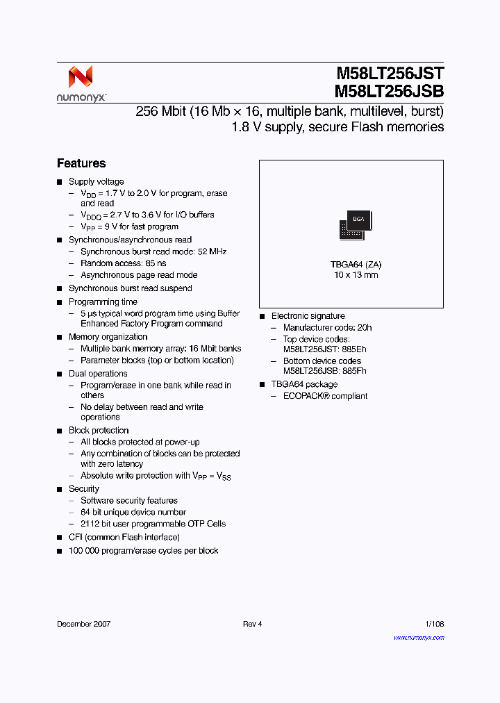 M58LT256JSB_4188737.PDF Datasheet