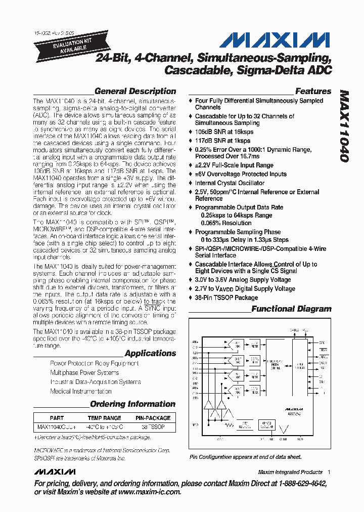 MAX11040GUU_4710127.PDF Datasheet