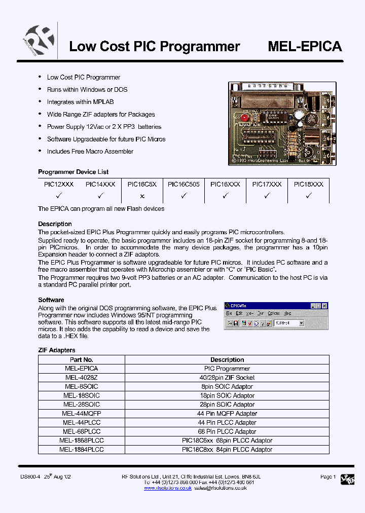 MEL-EPICA_4517792.PDF Datasheet