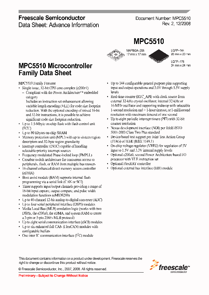 MPC5510_4281516.PDF Datasheet