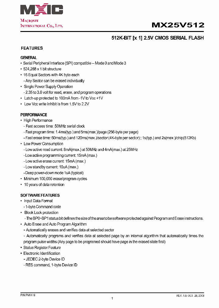 MX25V512_4419221.PDF Datasheet