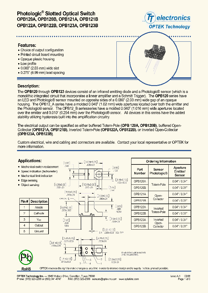 OPB122A_4593545.PDF Datasheet