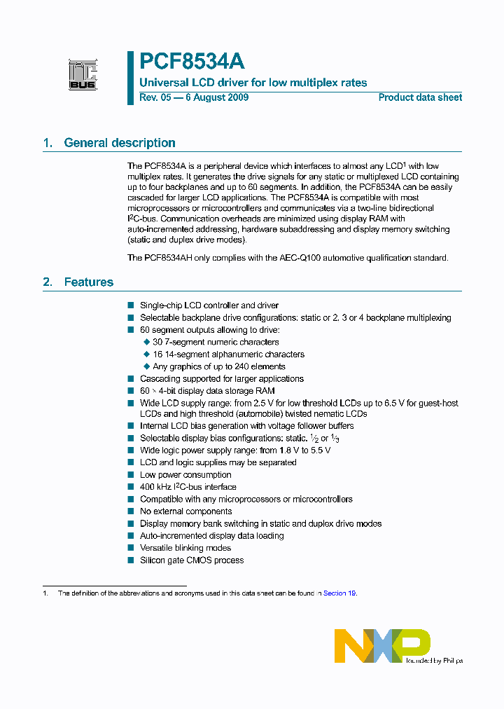 PCF8534AHL1_4642810.PDF Datasheet