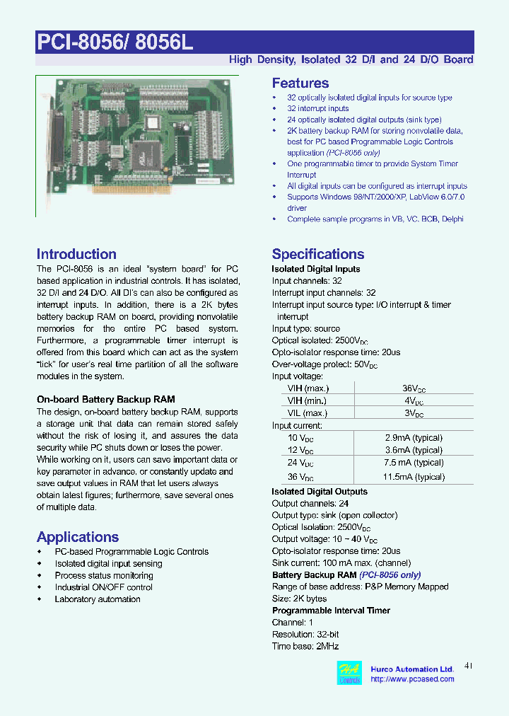 PCI-8056_4199979.PDF Datasheet
