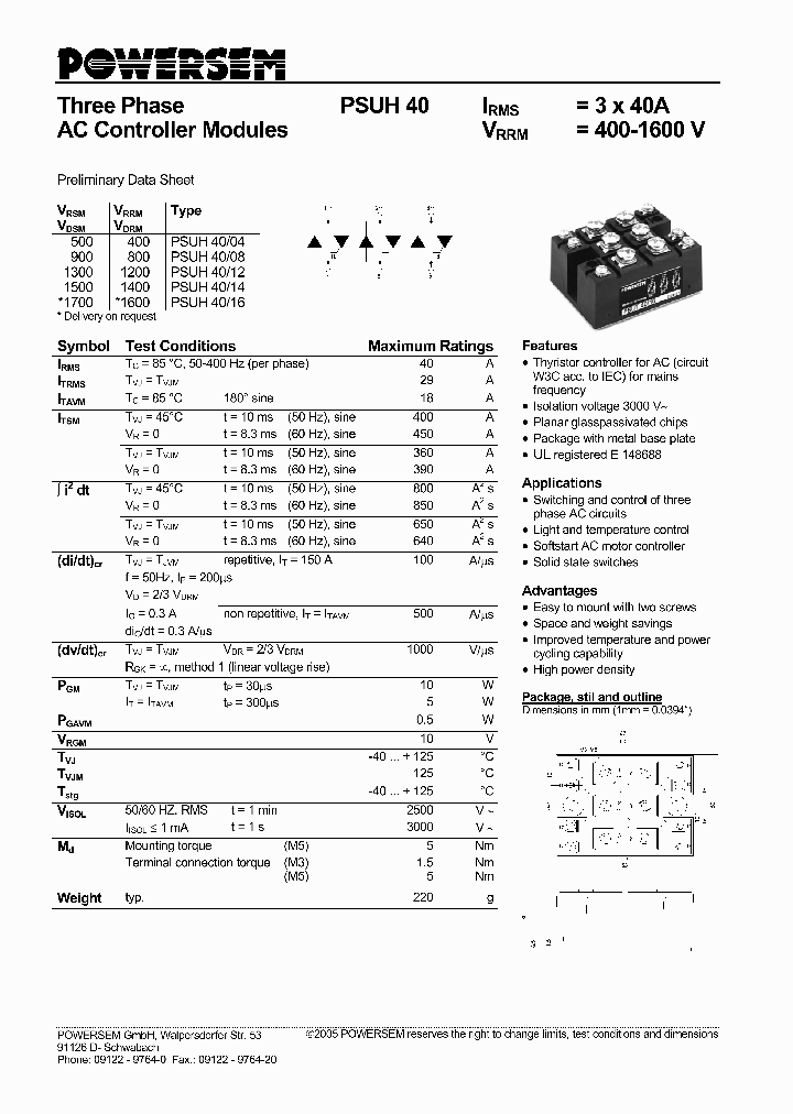 PSUH40_4546942.PDF Datasheet