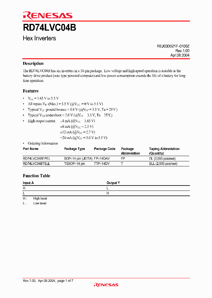 RD74LVC04B_4267508.PDF Datasheet