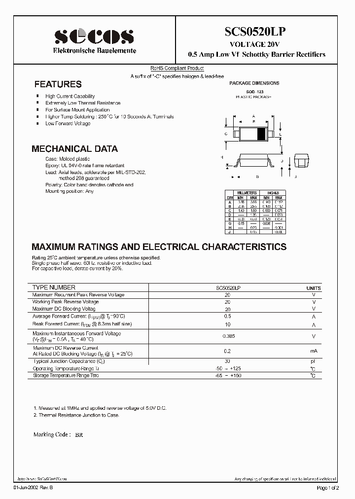 SCS0520LP_4428645.PDF Datasheet