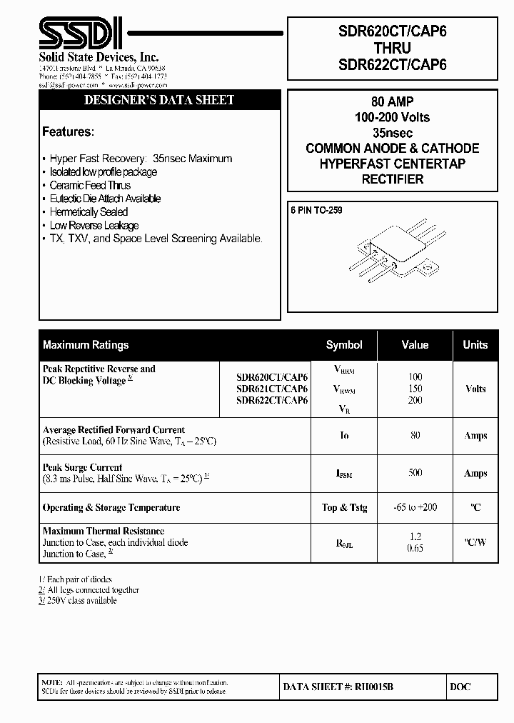 SDR620CTCAP6_4252773.PDF Datasheet