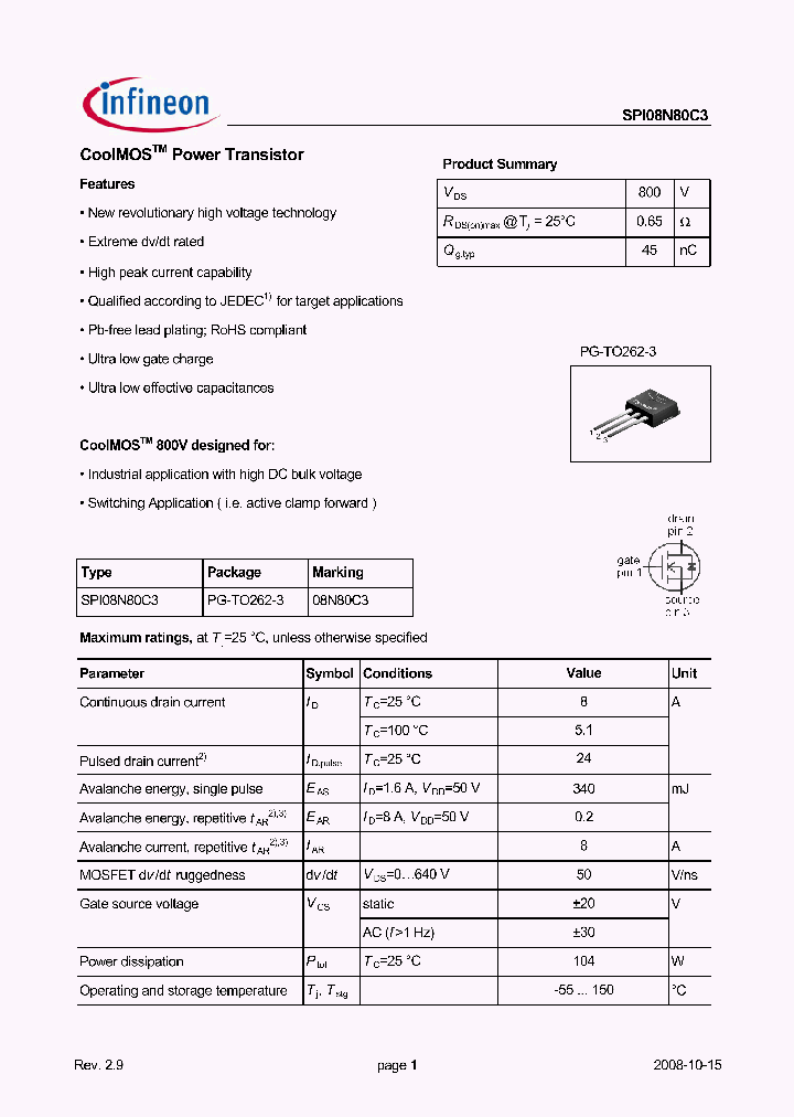 SPI08N80C3_4909273.PDF Datasheet