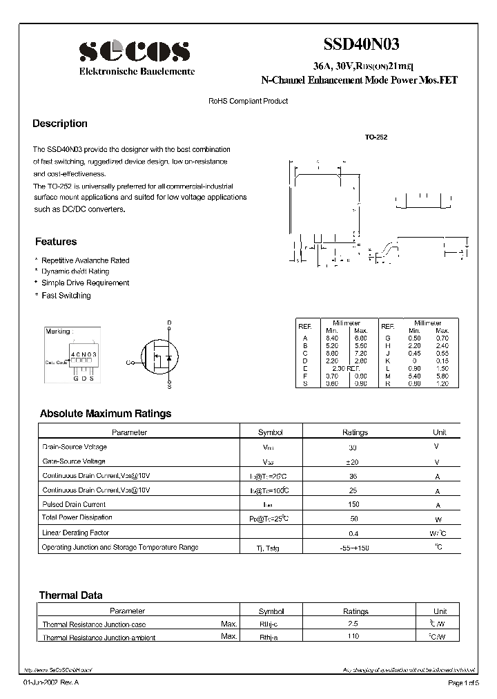 SSD40N03_4425342.PDF Datasheet