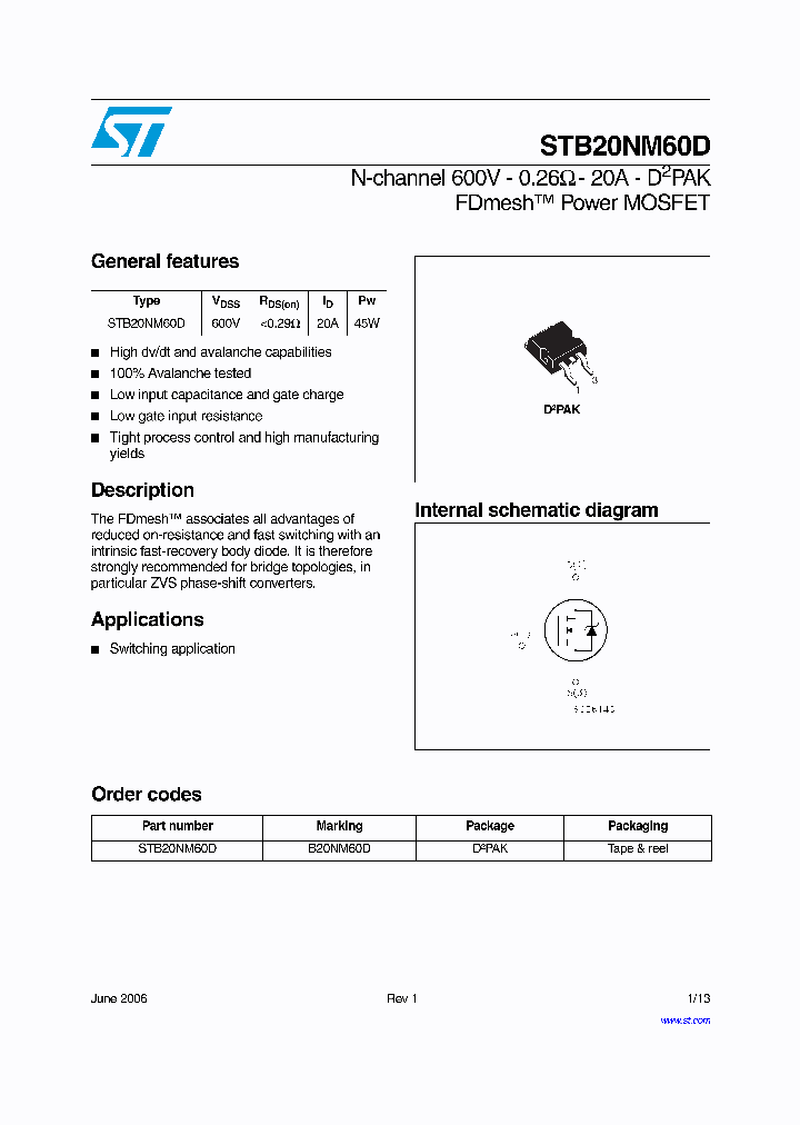 STB20NM60D_4185549.PDF Datasheet