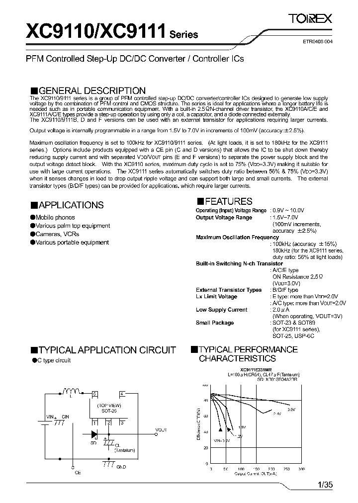 XC9111F161EL_4500335.PDF Datasheet