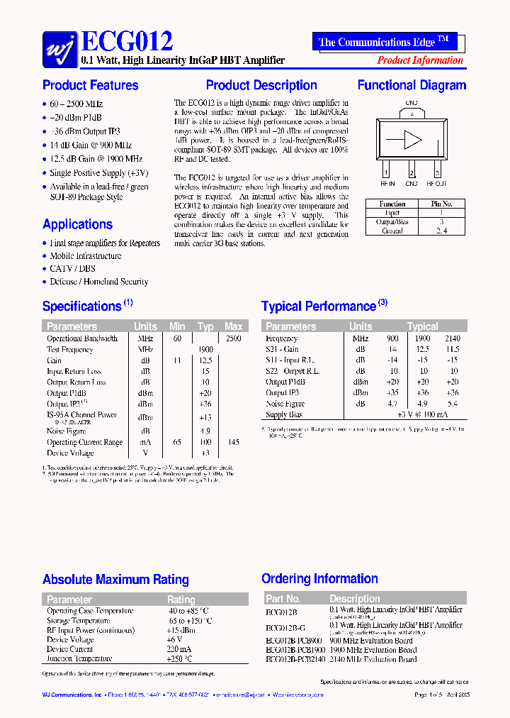 ECG012_983212.PDF Datasheet