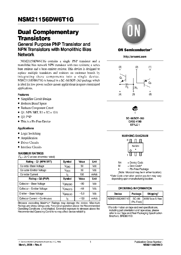 NSM21156DW6T1G_4939255.PDF Datasheet