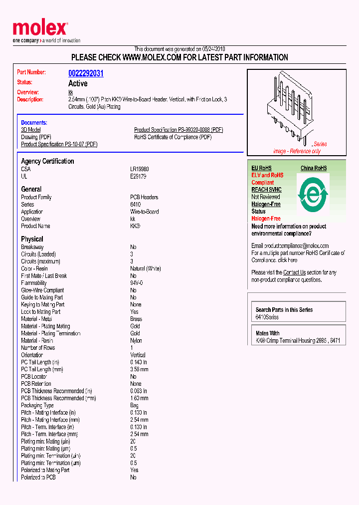 22-29-2031_4952630.PDF Datasheet