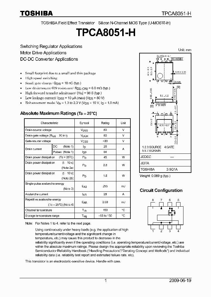 TPCA8051-H_4965056.PDF Datasheet