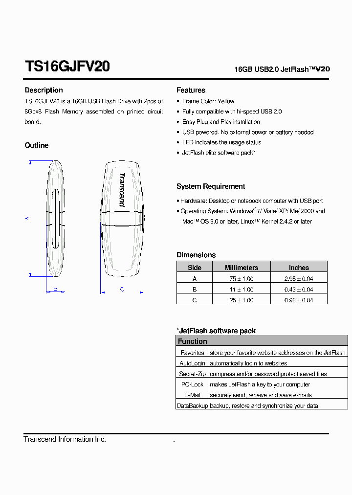 TS16GJFV20_4993677.PDF Datasheet