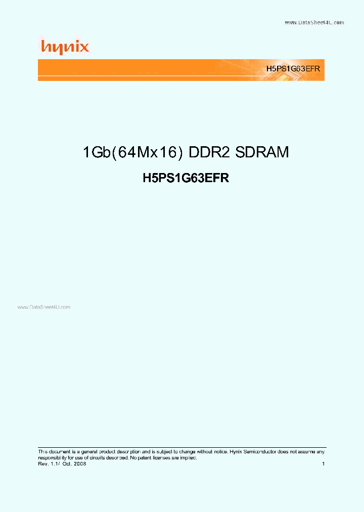 H5PS1G63EFR_85668.PDF Datasheet