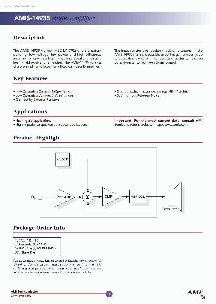 AMIS-14935_153278.PDF Datasheet