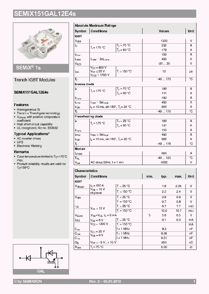 SEMIX151GAL12E4S10_164286.PDF Datasheet