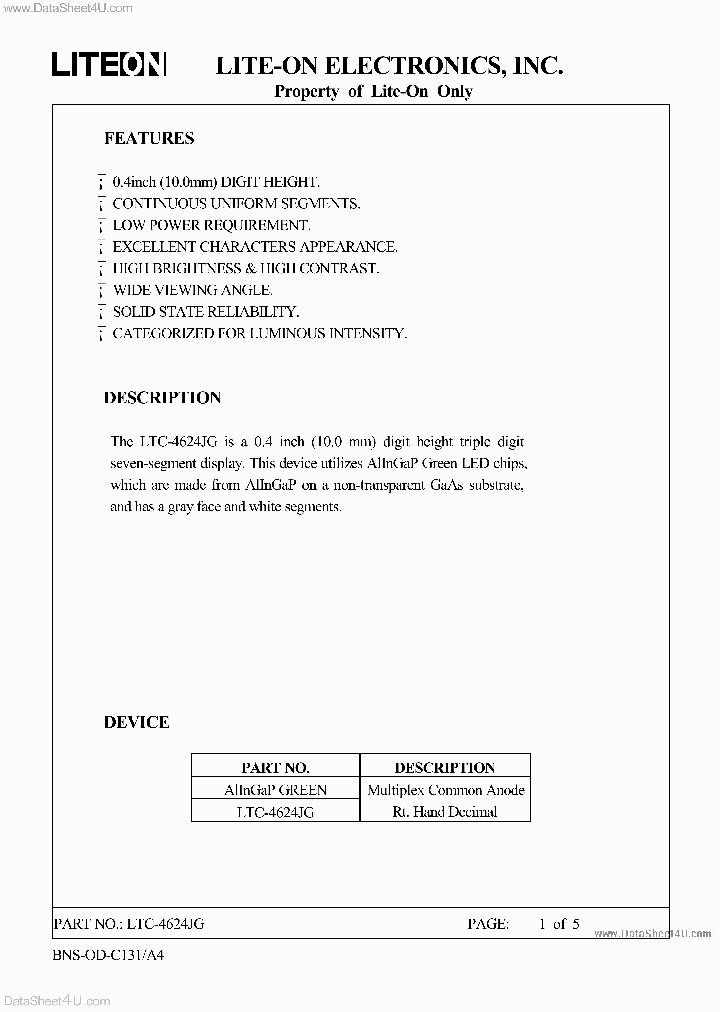 LTC-4624JG_169297.PDF Datasheet