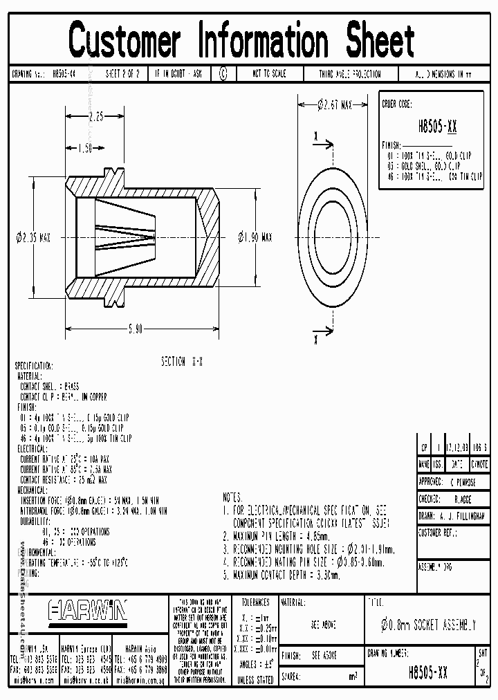 H8505-XX_181193.PDF Datasheet