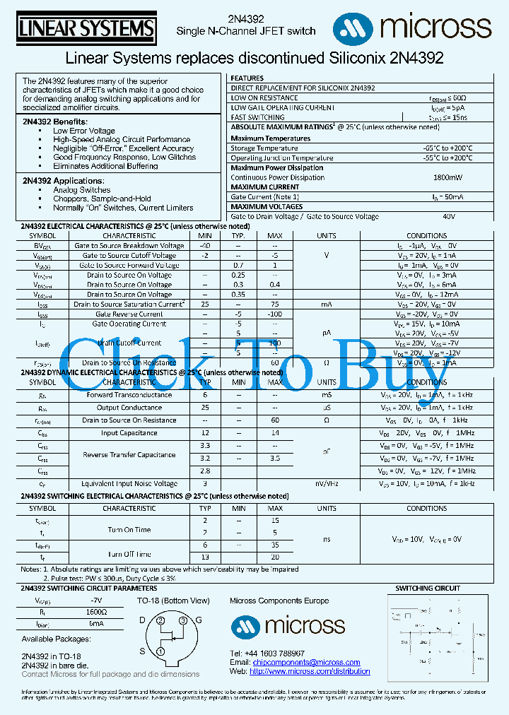 2N4392TO-18_581531.PDF Datasheet