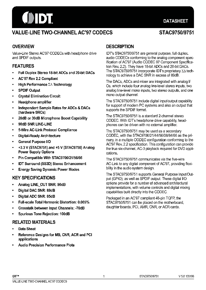 STAC9750_609356.PDF Datasheet