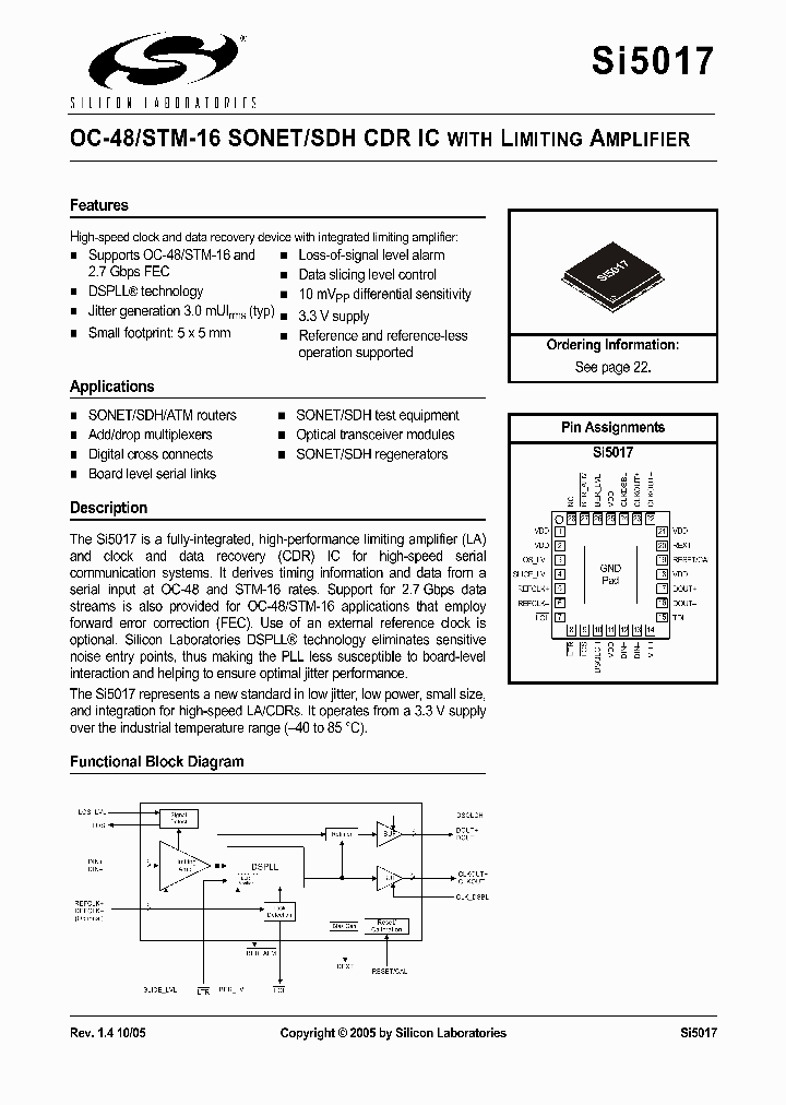 SI5017_369310.PDF Datasheet