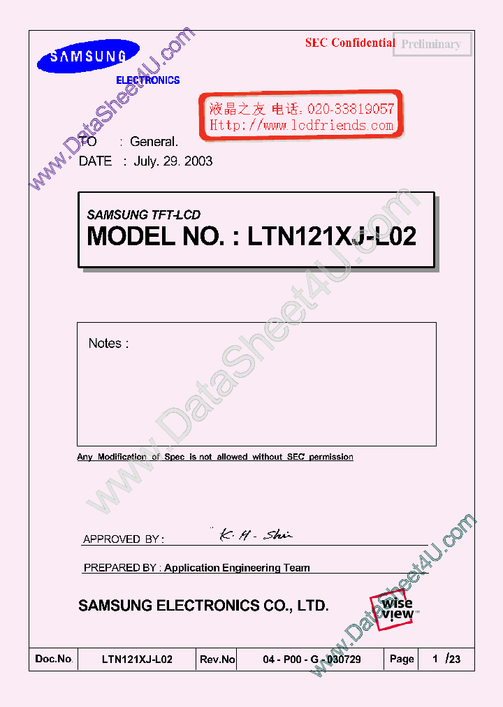 LTN121XJ-L02_418419.PDF Datasheet