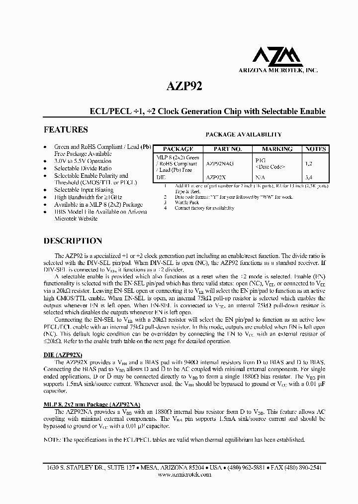 AZP92_563331.PDF Datasheet