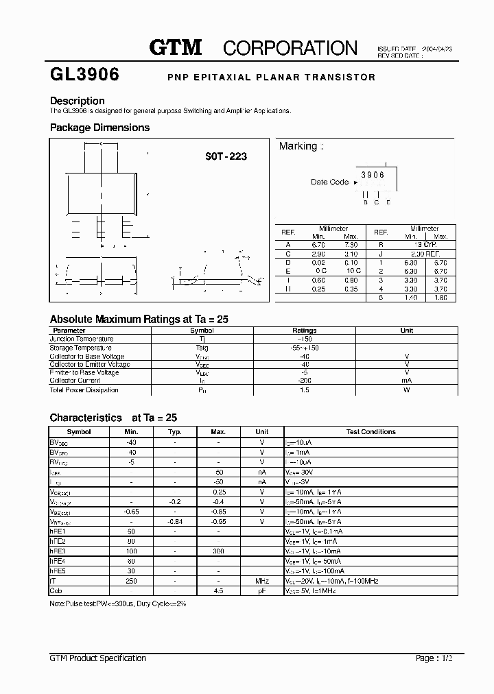 GL3906_672038.PDF Datasheet