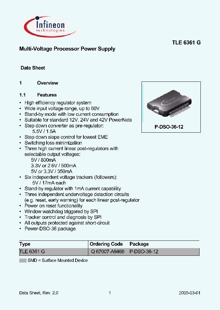 TLE6361G05_1079201.PDF Datasheet