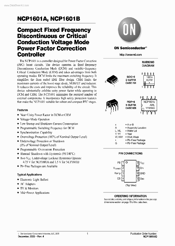 NCP1601B_864076.PDF Datasheet