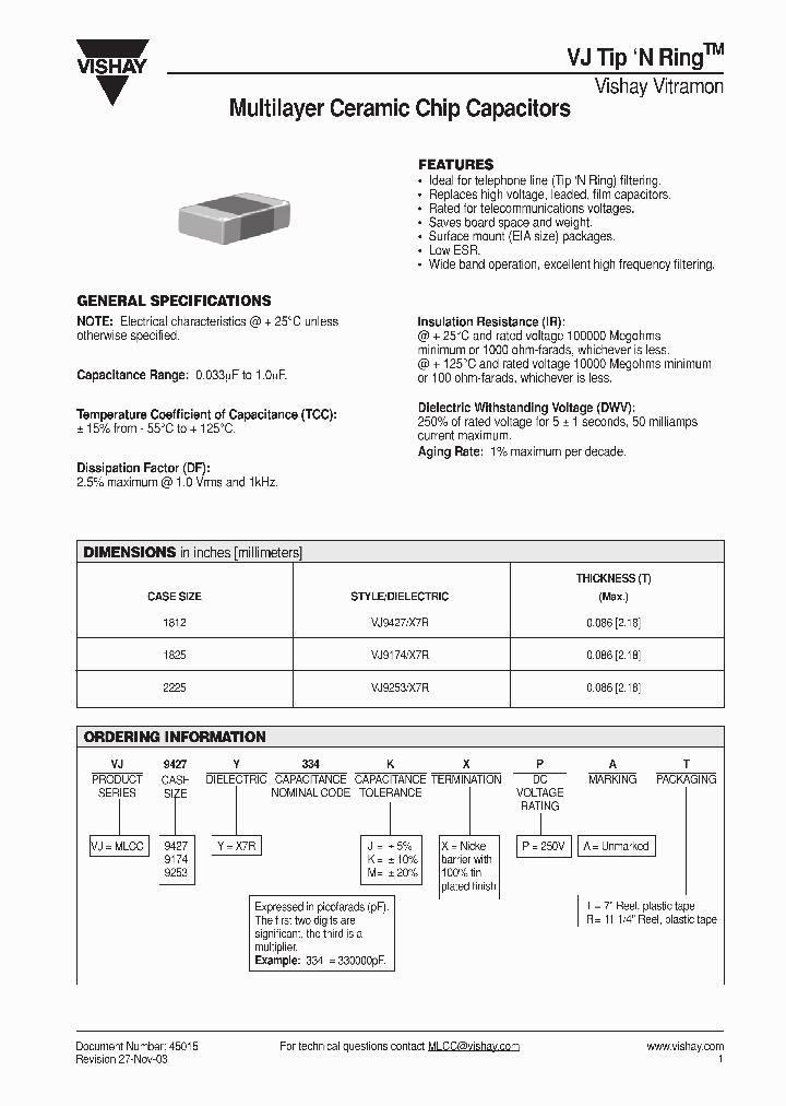 X7R Tip & Ring, PDF, Capacitor