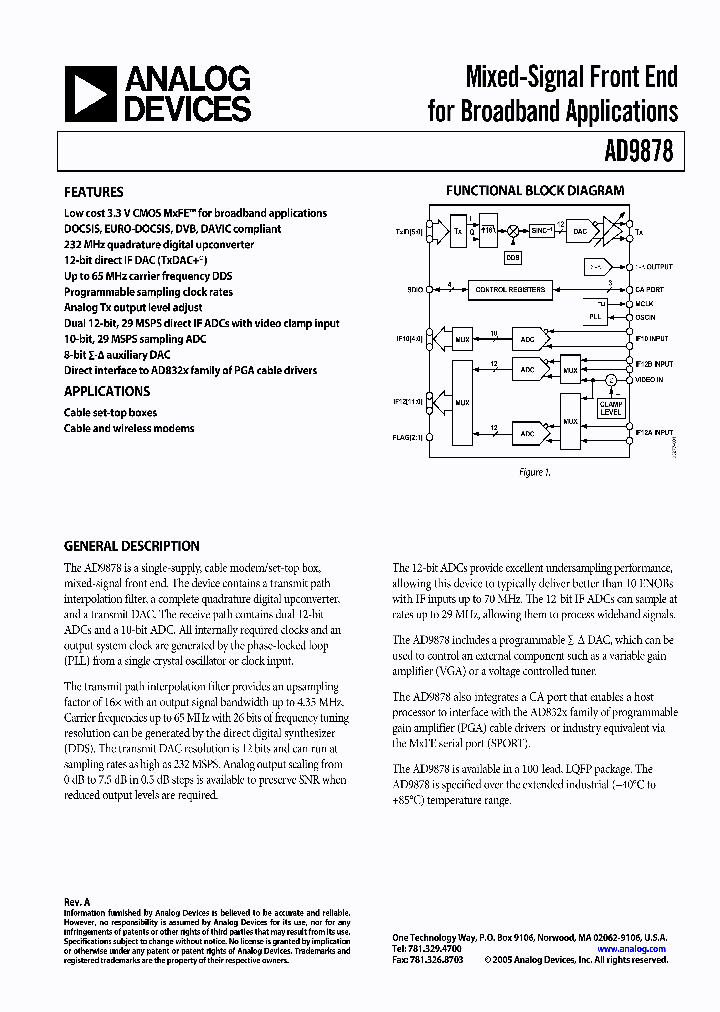 AD9878_733499.PDF Datasheet