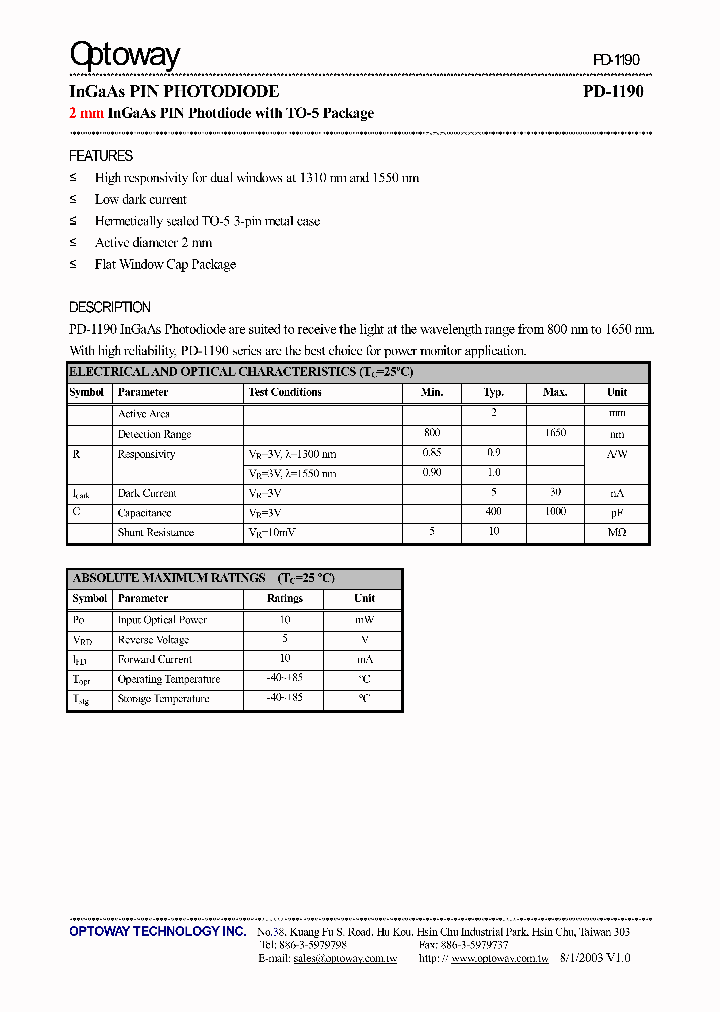 PD-1190_734518.PDF Datasheet