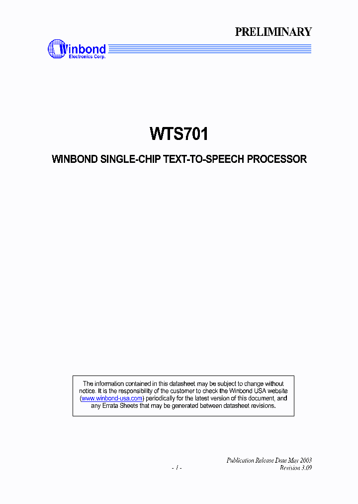 WTS701MMT_736951.PDF Datasheet