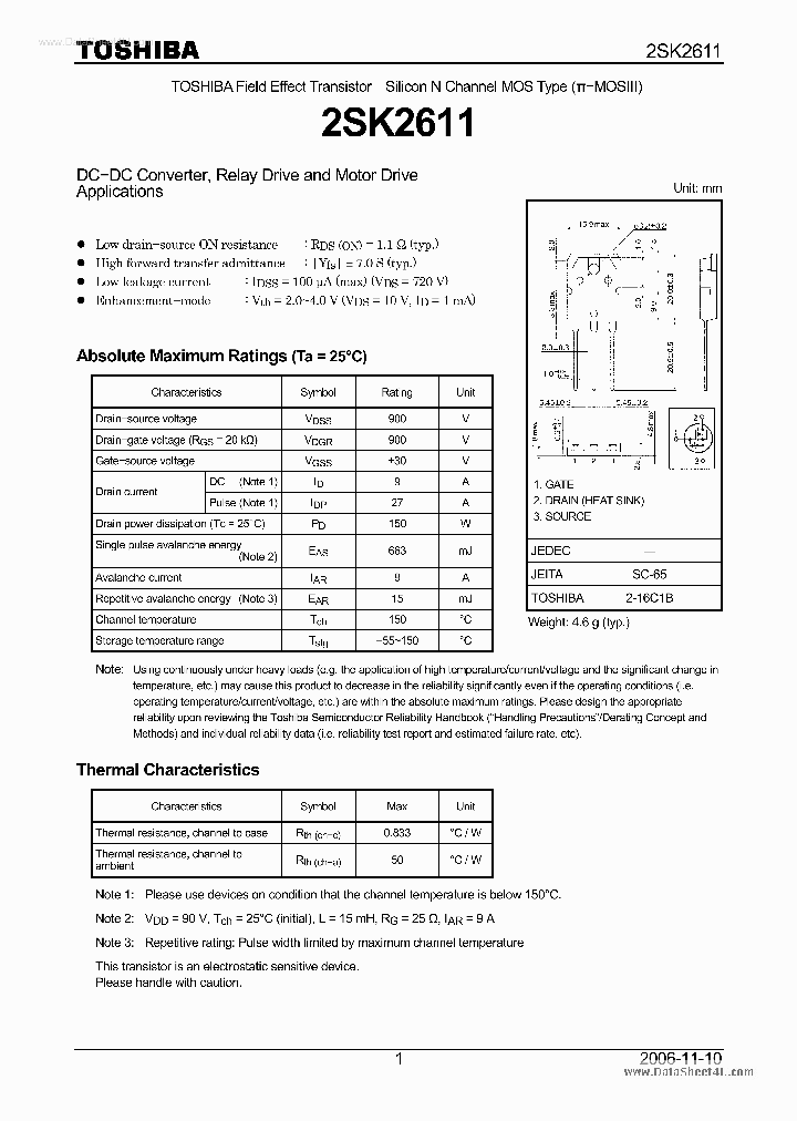 K2611_1230617.PDF Datasheet Download