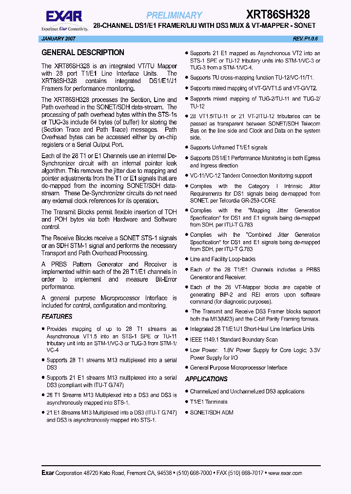 XRT86SH32807_1393672.PDF Datasheet