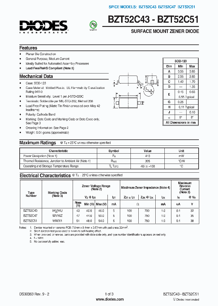 BZT52C43-7-F_1428770.PDF Datasheet