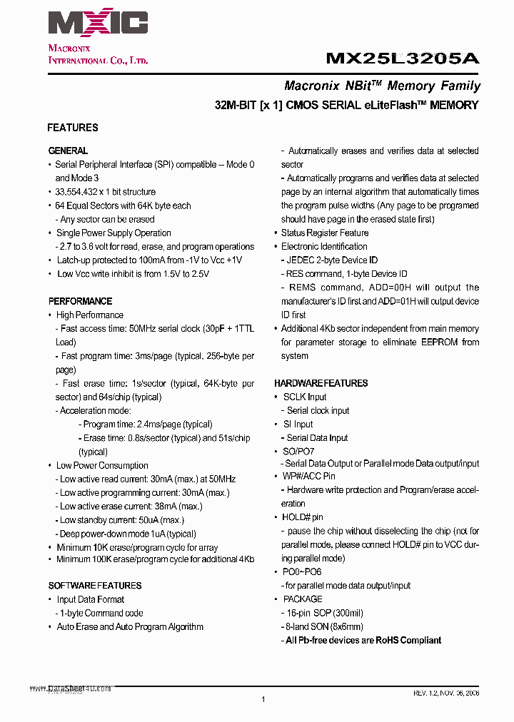 MX25L3205A_1393919.PDF Datasheet