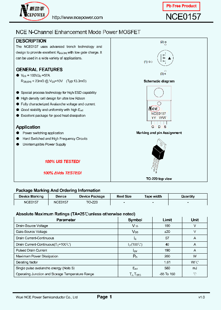 NCE0157_1531324.PDF Datasheet