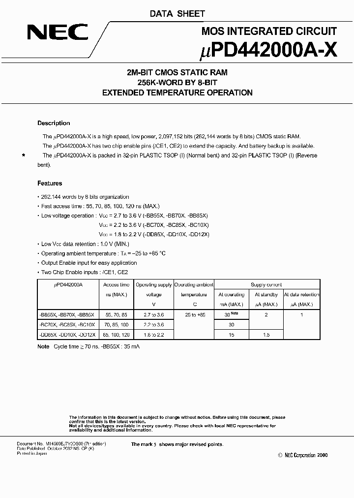 UPD442000AGU-BB85X-9JH_1050470.PDF Datasheet