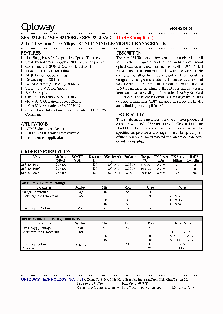 SPS-33120BG_1176038.PDF Datasheet